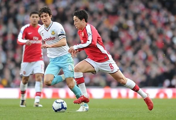 Samir Nasri (Arsenal) Jack Cork (Burnley). Arsenal 3: 1 Burnley, Barclays Premier League