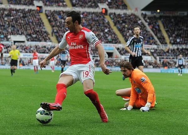 Santi Cazorla Breaks Past Newcastle's Tim Krul: Arsenal vs Newcastle United, Premier League 2014 / 15