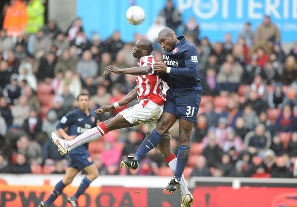 Sol Campbell (Arsenal) Mamady Sidibe (Stoke). Stoke City 3: 1 Arsenal, FA Cup 4th round