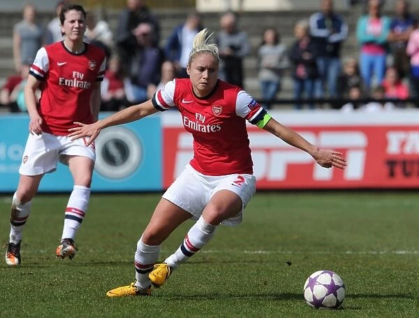 Steph Houghton in Action: Arsenal Ladies Battle in UEFA Women's Champions League Semi-Final (2013)