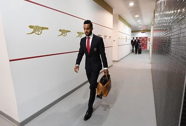Theo Walcott in Arsenal's Home Changing Room Before Arsenal vs West Ham United, Premier League 2016-17