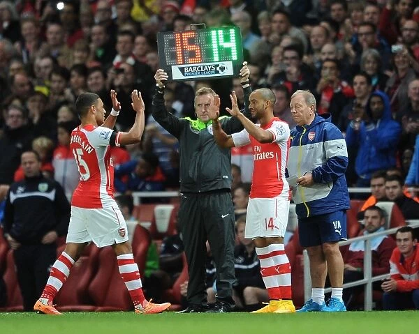 Theo Walcott Replaces Alex Oxlade-Chamberlain: Arsenal vs Burnley, Premier League 2014 / 15