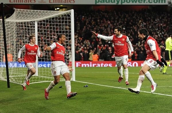 Theo Walcott and Samir Nasri: Arsenal's Unstoppable Duo Celebrate 3-1 Victory Over Chelsea