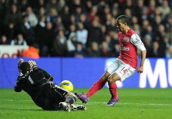 Theo Walcott Scores Past Michel Vorm: Swansea City vs. Arsenal, Premier League 2011-12