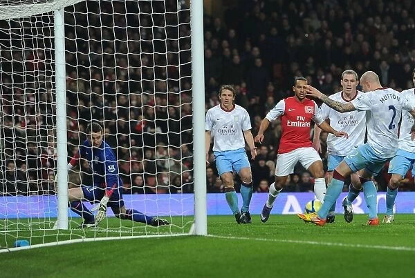 Theo Walcott Scores the Second Goal: Arsenal vs. Aston Villa, FA Cup Fourth Round, 2011-12