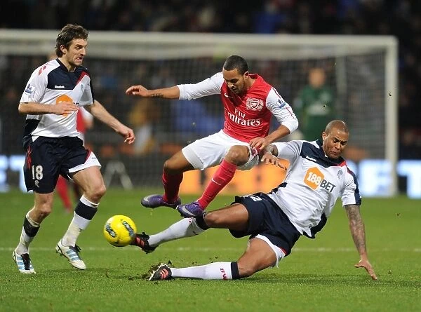 Theo Walcott vs Zat Knight: Intense Battle at Bolton Wanderers vs Arsenal (2011-12)