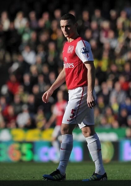 Thomas Vermaelen in Action for Arsenal vs. Norwich City, Barclays Premier League (2011-12)
