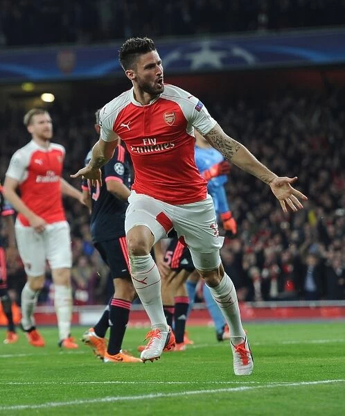 Thrilling Goal: Olivier Giroud Scores for Arsenal Against FC Bayern Munchen, UEFA Champions League 2015