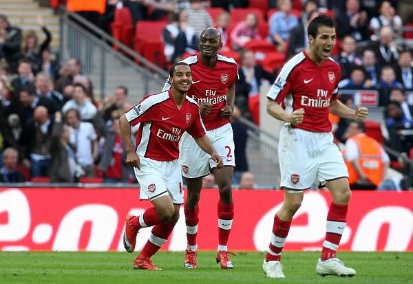 Triumphant Trio: Walcott, Diaby, Fabregas - Arsenal's FA Cup Semi-Final Battle at Wembley (18 / 4 / 09)