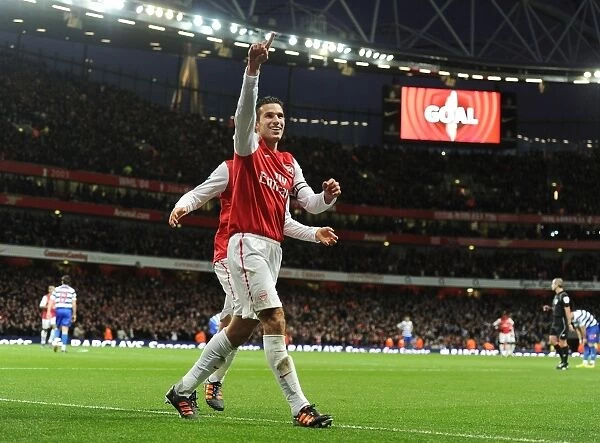 Unstoppable Duo: Van Persie and Ramsey's Electric Goal Celebration (Arsenal, 2011-12)