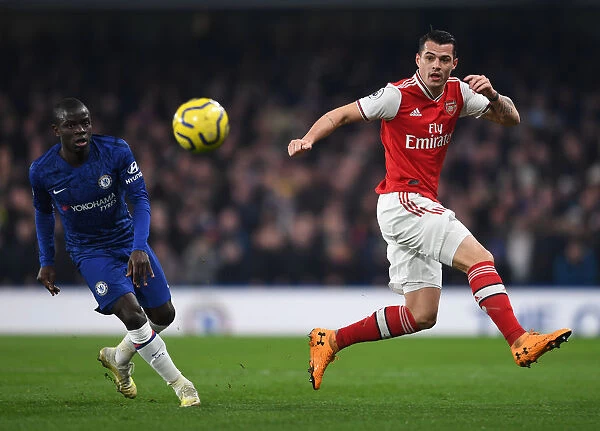 Xhaka vs. Kante: Intense Battle in Chelsea vs. Arsenal Premier League Clash (2019-20)