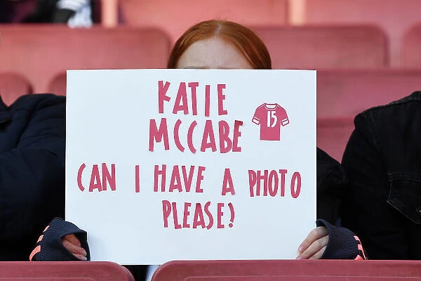Young Arsenal Fan's Heartfelt Request: Katie McCaabe at Arsenal vs Aston Villa (2023-24)