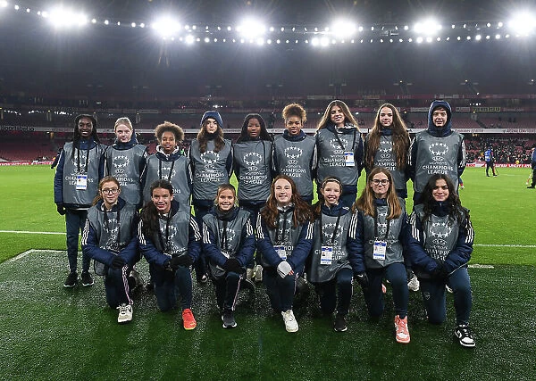 Young Talents and Arsenal Academy Ball Girls Shine in Arsenal Women vs Juventus Women: UEFA Women's Champions League Match at Emirates Stadium