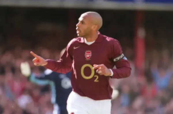 Buy Thierry Henry celebrates scoring Arsenal's 2nd goal his 1st