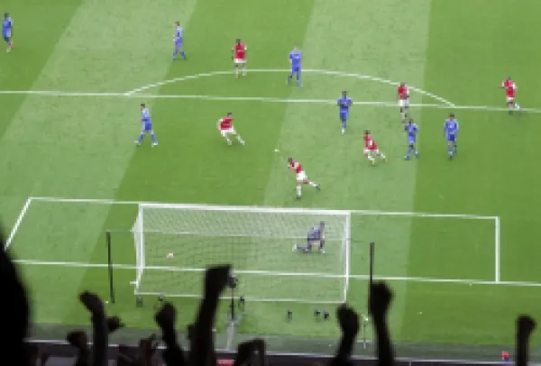 Buy Gilberto celebrates scoring his goal