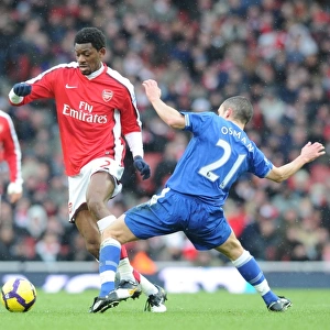 Abou Diaby (Arsenal) Leon Osman (Everton). Arsenal 2: 2 Everton, Barclays Premier League