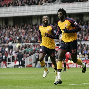 Adebayor and Djourou's Unforgettable Goal Celebration: Arsenal's 1-1 Draw against Middlesbrough (December 2008)