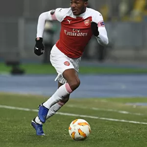 Ainsley Maitland-Niles in Action for Arsenal against Vorskla Poltava in UEFA Europa League