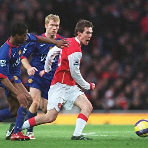 Alex Hleb (Arsenal) Paul Scholes and Patrice Evra (Man Utd)