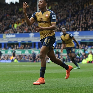 Alex Iwobi Scores Arsenal's Second: Everton vs Arsenal, Premier League 2015-16 - The Moment of Triumph