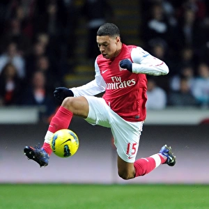 Alex Oxlade-Chamberlain: In Action for Arsenal against Swansea City, Premier League 2011-12