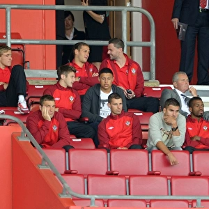 Alex Oxlade-Chamberlain (Arsenal) watches from the stands. Arsenal 1: 0 Anderlecht