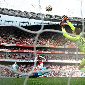 Alexandre Lacazette Scores the Winning Goal Past Asmir Begovic: Arsenal's Triumph over AFC Bournemouth, Premier League 2017-18