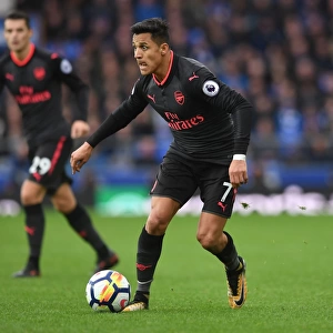 Alexis Sanchez in Action: Everton vs Arsenal, Premier League 2017-18