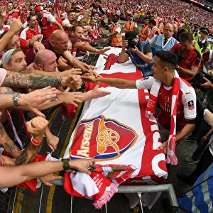 Alexis Sanchez and Arsenal Fans: FA Cup Victory Celebration over Chelsea
