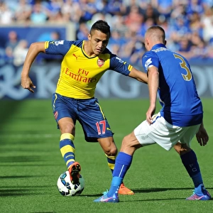 Alexis Sanchez (Arsenal) Paul Konchesky (Leicester). Leicester City 1: 1 Arsenal