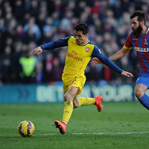 Alexis Sanchez Dashes Past Crystal Palace's Joe Ledley in Arsenal's Premier League Clash
