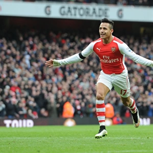 Alexis Sanchez Scores Arsenal's Second Goal vs Stoke City (2014-15)