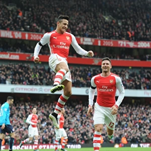 Alexis Sanchez Scores His Second: Arsenal's Triumph Over Stoke City (2014-15)