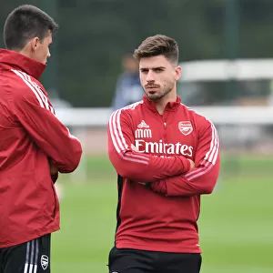 Arsenal Assistants Molina and Cuesta Pre-Season Preparation: Arsenal v Millwall (2021-22)