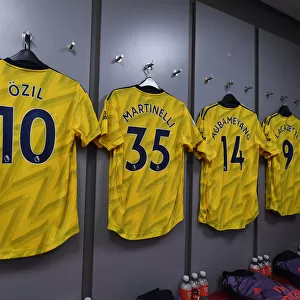 Arsenal Away Changing Room at Burnley's Turf Moor before Premier League Match