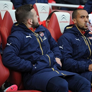 Arsenal Bench: Jack Wilshere and Theo Walcott in Waiting (Arsenal vs. Norwich City, 2015-16)