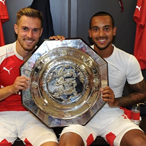 Arsenal Celebrate FA Community Shield Victory over Chelsea (2015): Theo Walcott and Aaron Ramsey's Triumphant Moment