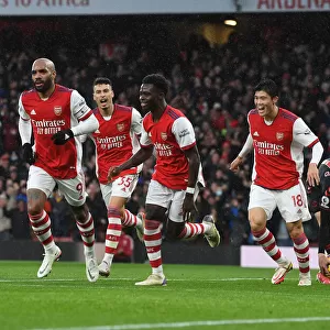 Arsenal Celebrate: Lacazette's Goal vs Southampton (2021-22)