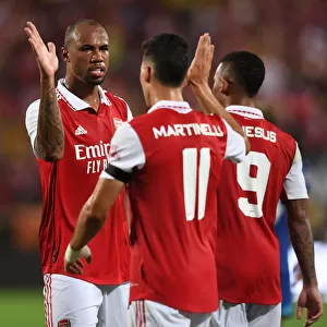 Arsenal Celebrates Double Gabriel Goals Against Chelsea in Florida Cup 2022-23
