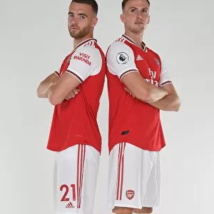Arsenal Defenders Calum Chambers and Rob Holding at 2019-20 Pre-Season Training