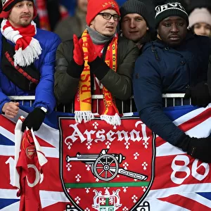 Arsenal Fans Celebrate 3-0 Victory Over FC Vorskla Poltava in Europa League Group Stage at Olympic Stadium, Kiev