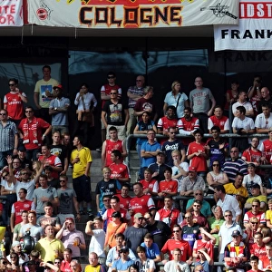 Arsenal Fans Celebrate 4-0 Pre-Season Victory over Cologne at Rhein Energie Stadium