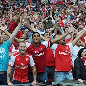 Arsenal Fans Celebrate FA Community Shield Victory over Manchester City