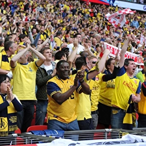 Arsenal Fans Celebrating at FA Cup Final vs Aston Villa, Wembley Stadium, London, 2015