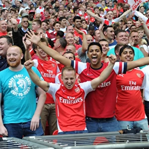 Arsenal Fans at FA Community Shield: Arsenal vs Manchester City (2014), Wembley Stadium, London