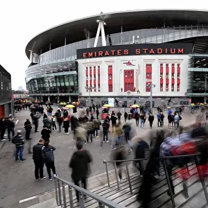 Arsenal Fans Gather Outside Emirates Stadium Ahead of Arsenal v Brentford Premier League Clash, London 2023