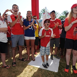 Arsenal Fans Passionate Pre-Match Gathering: Arsenal's 3-1 Victory over Chivas at The StubHub Centre