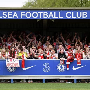 Arsenal Fans Rally at Chelsea vs Arsenal: FA Women's Super League Showdown, Kingston upon Thames (2022-23)
