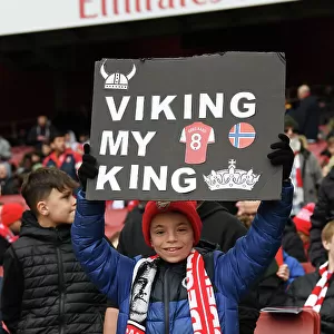 Arsenal Fans Show Support for Martin Odegaard Ahead of Leeds United Match, April 2023