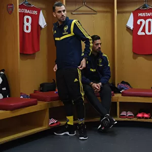 Arsenal FC: Dani Ceballos and Pablo Mari in the Changing Room - Gearing Up for Europa League Clash against Olympiacos